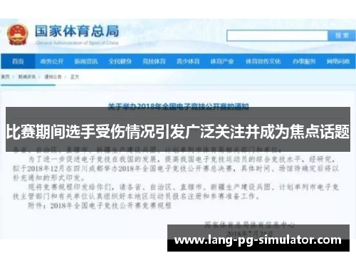 比赛期间选手受伤情况引发广泛关注并成为焦点话题